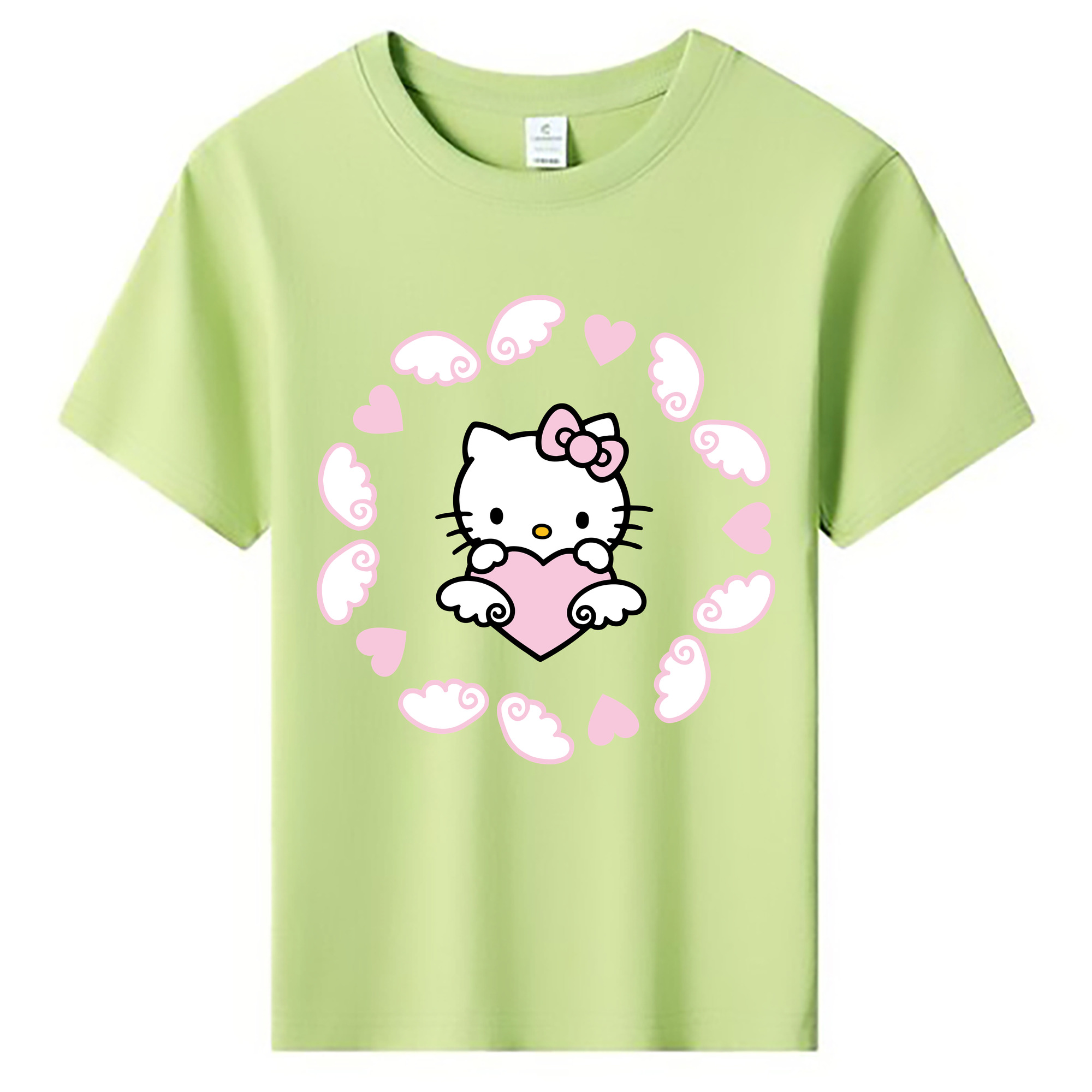 （画像用） Hello Kitty ハローキティ 綿100％キッズTシャツ（フロントプリント）